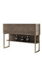 Hanah Home Luxe Cómoda Dorado y Nogal